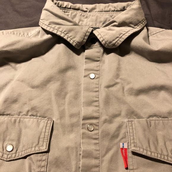 Benchmark FR HRC1 Vented Gray Button Down Pearl Snap Long Sleeve Men's Size 2X - Picture 3 of 12